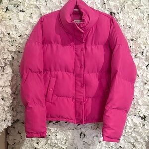 Women's Pink Puffer Jacket,NEW IN